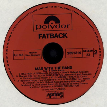 The Fatback Band : Man With The Band (LP, Album)