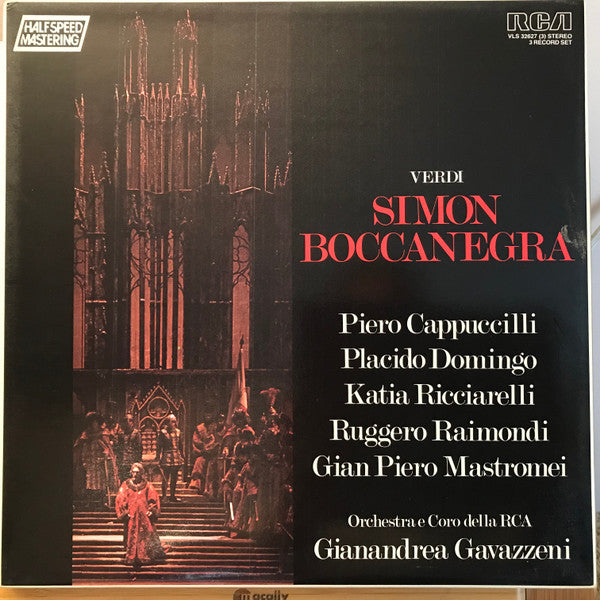 Giuseppe Verdi / Piero Cappuccilli, Placido Domingo, Katia Ricciarelli, Ruggero Raimondi, Gian Piero Mastromei, RCA Italiana Symphony Orchestra E RCA Italiana Opera Chorus, Gianandrea Gavazzeni : Simon Boccanegra (3xLP + Box)