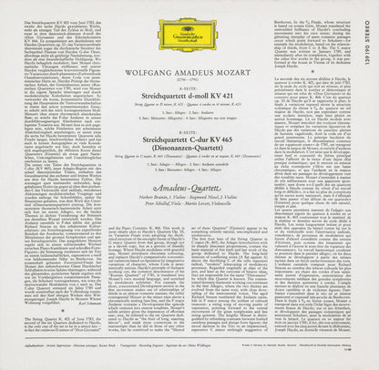 Wolfgang Amadeus Mozart, Amadeus-Quartett : Streichquartette D-moll KV 421 Und C-dur KV 465 (LP, 11/)
