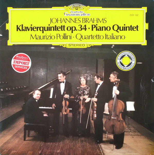Johannes Brahms - Maurizio Pollini · Quartetto Italiano : Klavierquintett Op. 34 ·  Piano Quintet (LP)