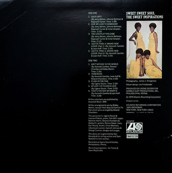 The Sweet Inspirations : Sweet Sweet Soul (LP, Album, Pre)