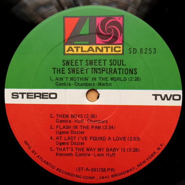 The Sweet Inspirations : Sweet Sweet Soul (LP, Album, Pre)