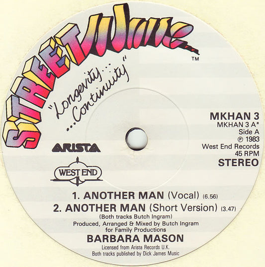 Barbara Mason : Another Man (12", Single, Dic)