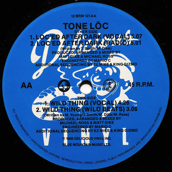 Tone Loc : Loc'ed After Dark / Wild Thing (12")