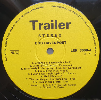 Bob Davenport and The Marsden Rattlers : Bob Davenport And The Marsden Rattlers (LP, RE, Yel)