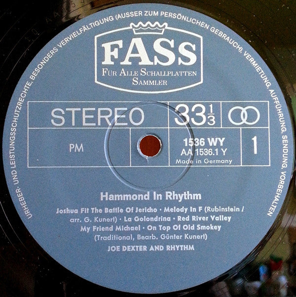 Joe Dexter And Rhythm : Hammond In Rhythm (LP)