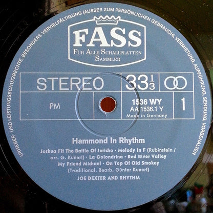 Joe Dexter And Rhythm : Hammond In Rhythm (LP)