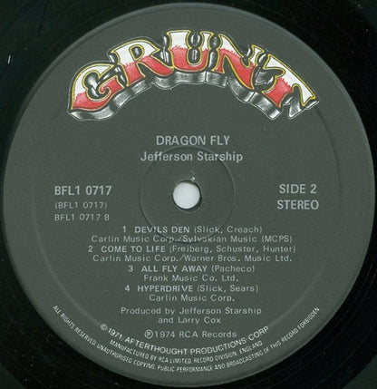 Jefferson Starship : Dragon Fly (LP, Album)