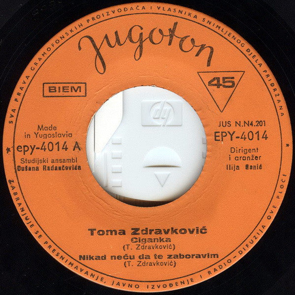 Toma Zdravković : Ciganka (7", EP)