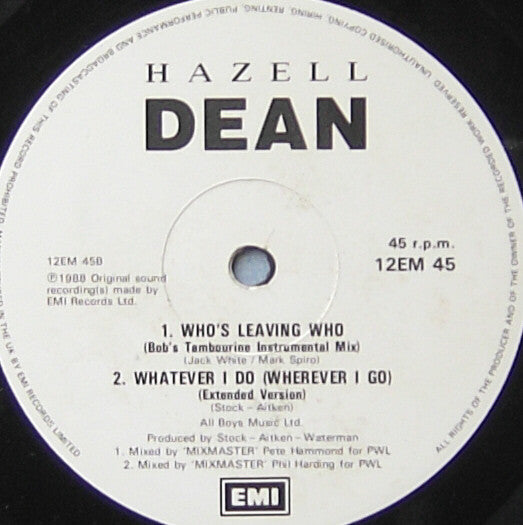 Hazell Dean : Who's Leaving Who (12", Single)