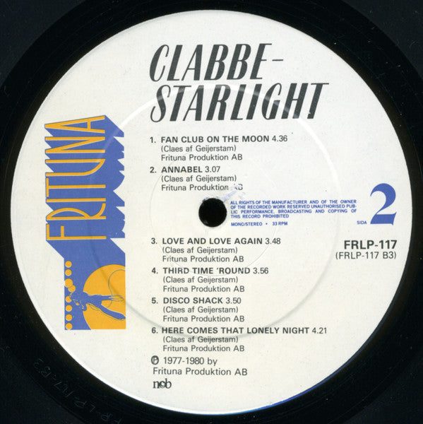 Clabbe : Starlight (LP, Album)