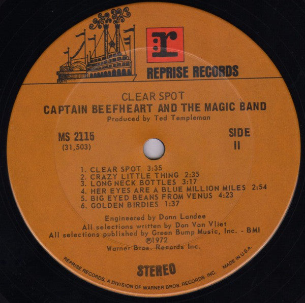 Captain Beefheart And The Magic Band : Clear Spot (LP, Album, Pla)