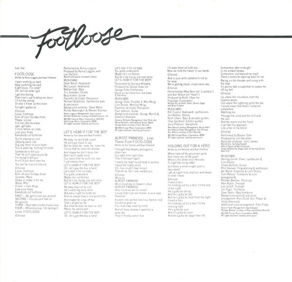 Various : Footloose (Original Soundtrack Of The Paramount Motion Picture) (LP, Album)