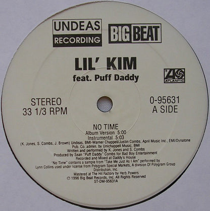 Lil' Kim Featuring Puff Daddy : No Time (12", Single)