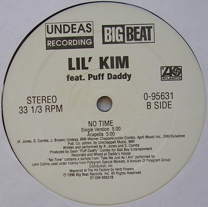 Lil' Kim Featuring Puff Daddy : No Time (12", Single)