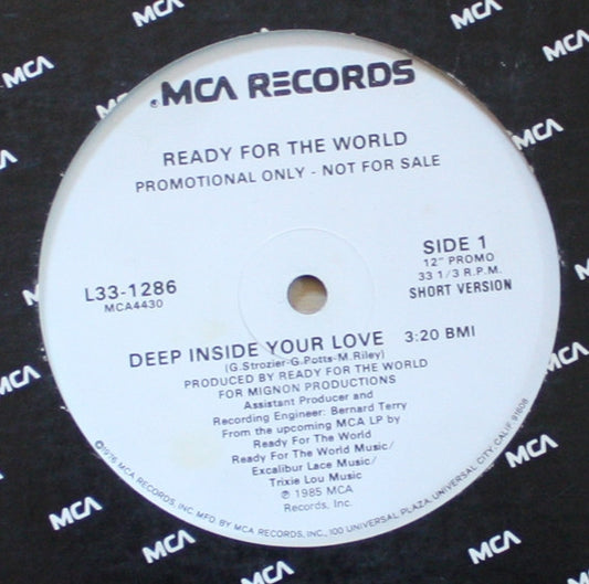 Ready For The World : Deep Inside Your Love (12", Promo)