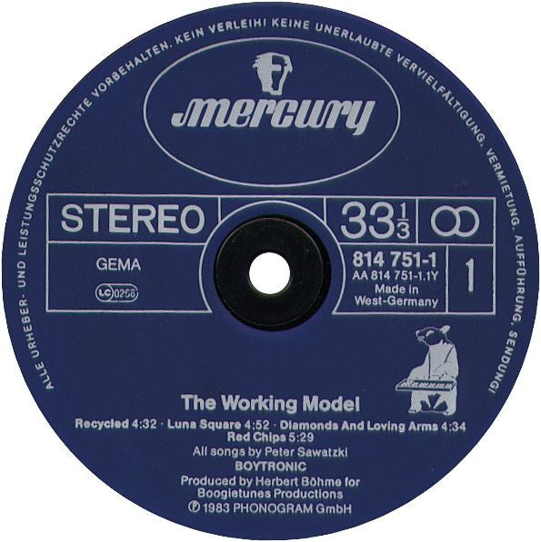 Boytronic : The Working Model (LP, Album, Blu)