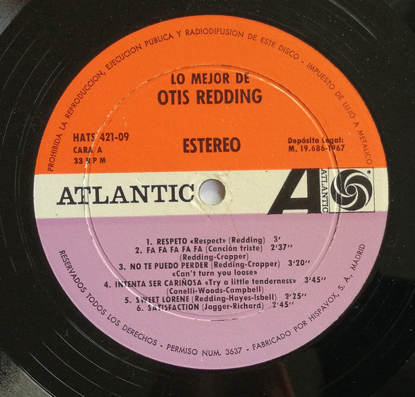 Otis Redding : Lo Mejor De Otis Redding (LP, Comp)