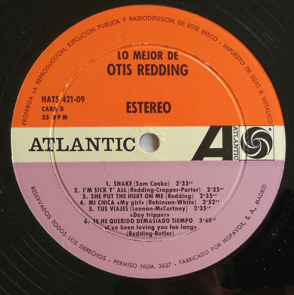 Otis Redding : Lo Mejor De Otis Redding (LP, Comp)