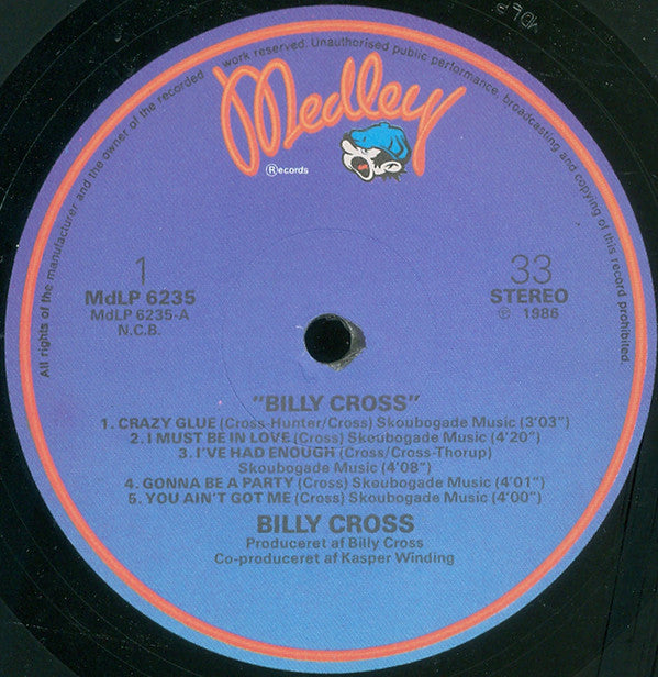 Billy Cross (2) : Billy Cross (LP, Album)