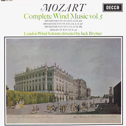 Wolfgang Amadeus Mozart / London Wind Soloists, Jack Brymer : Complete Wind Music Vol. 5 (LP)