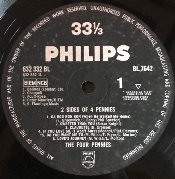 The Four Pennies : 2 Sides Of 4 Pennies (LP, Album)