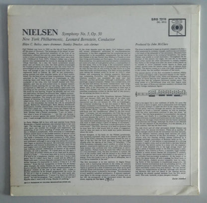 Carl Nielsen - Leonard Bernstein, New York Philharmonic : Symphony No. 5 Op. 50 (LP, Mono)