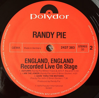 Randy Pie : England, England (2xLP, Album)