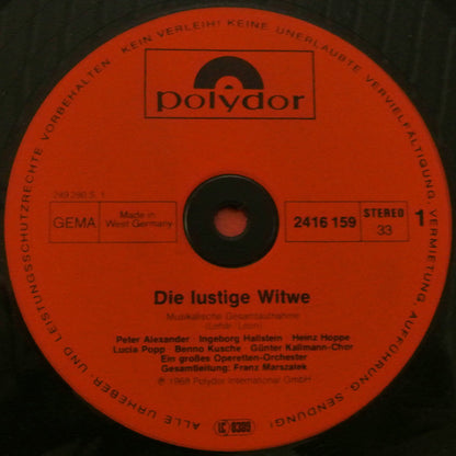 Various : Die Lustige Witwe (Musikalische Gesmtaufnahme) (LP)