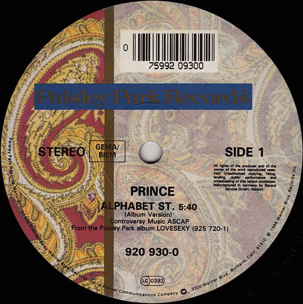 Prince : Alphabet St. (12", Single)