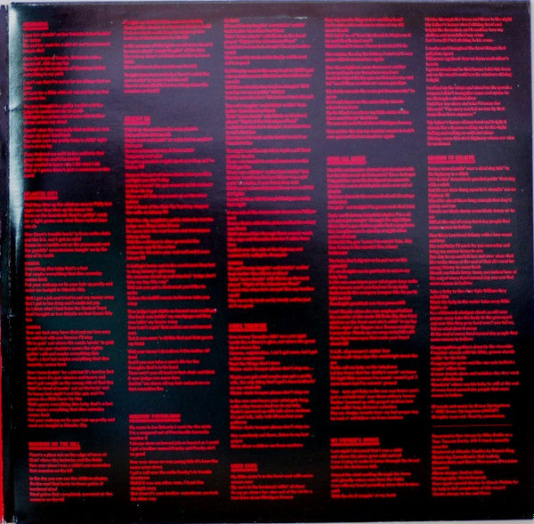 Bruce Springsteen : Nebraska (LP, Album, Gat)