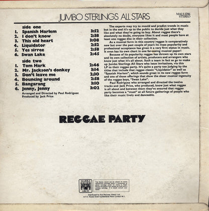 Jumbo Sterlings All Stars : Reggae Party (LP, Album)