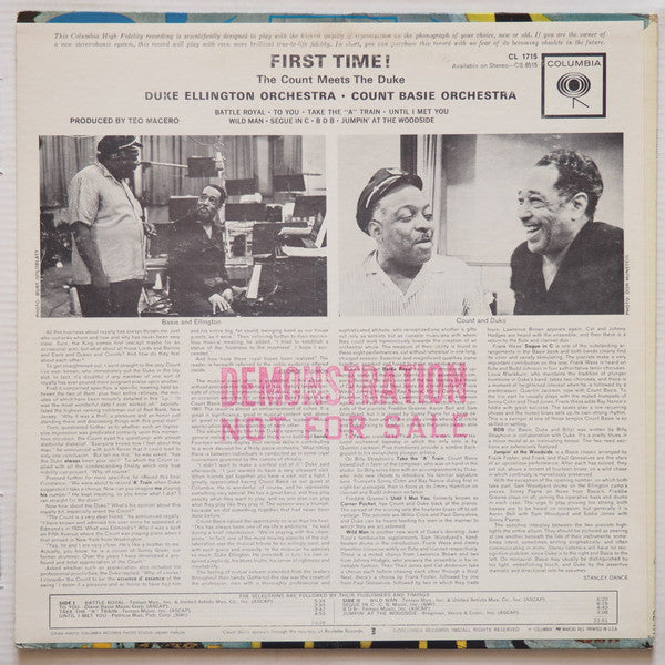 Duke Ellington And Count Basie : First Time! The Count Meets The Duke (LP, Album, Mono)