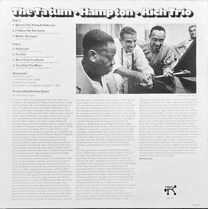 The Lionel Hampton - Art Tatum - Buddy Rich Trio : The Tatum • Hampton • Rich Trio (LP, Album, Mono)