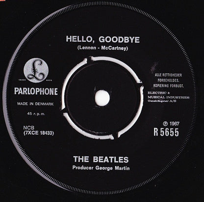 The Beatles : Hello, Goodbye (7", Single, Pus)