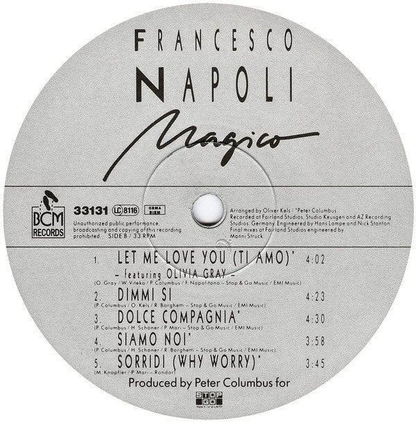 Francesco Napoli : Magico (LP, Album)