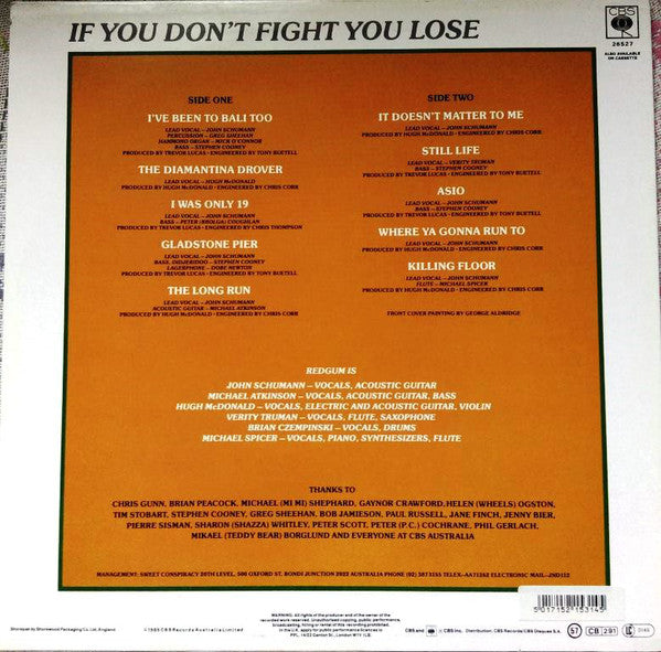Redgum : If You Don't Fight You Lose (LP, Album)