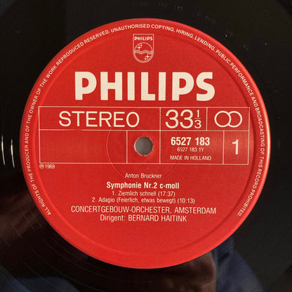 Anton Bruckner, Concertgebouworkest, Bernard Haitink : Symphonie Nr.2 C-Moll = In C Minor (LP, RE, Red)