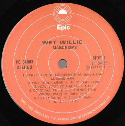 Wet Willie : Manorisms (LP, Album)