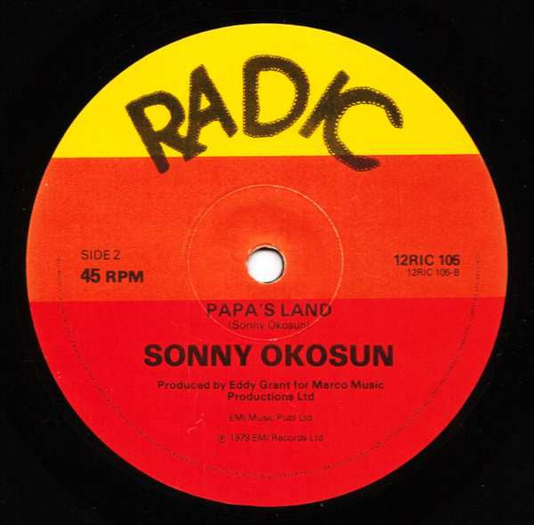 Sonny Okosun : Fire In Soweto - Papa's Land (12")