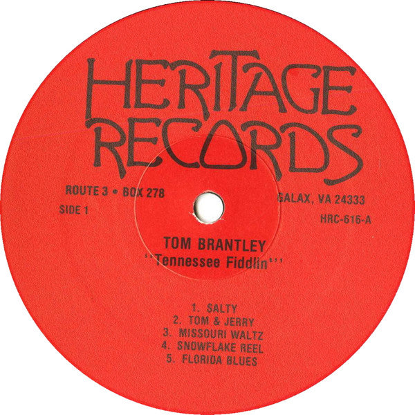 Tom Brantley (2) : Tennessee Fiddlin' (LP, Album)