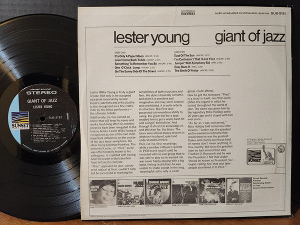 Lester Young : Giant Of Jazz (LP, Comp)