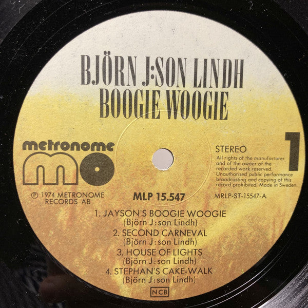 Björn J:Son Lindh : Boogie Woogie (LP, Album, Gat)