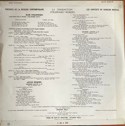 Igor Stravinsky / Anton Webern - Robert Craft / Pierre Boulez : Les Concerts Du Domaine Musical (Saison 1957) (LP)