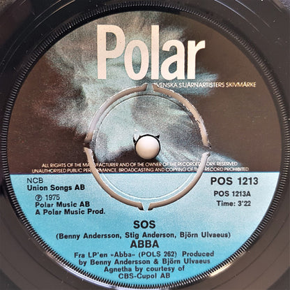 ABBA : SOS (7", Single, Yel)