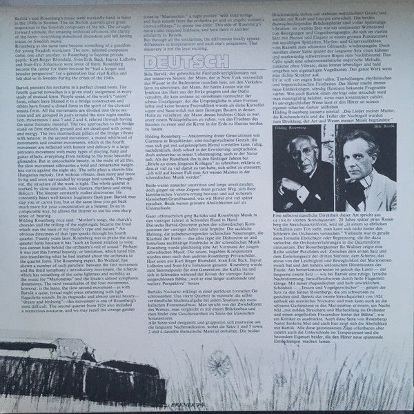 Freskkvartetten, Béla Bartók / Hilding Rosenberg : Freskkvartetten (LP)