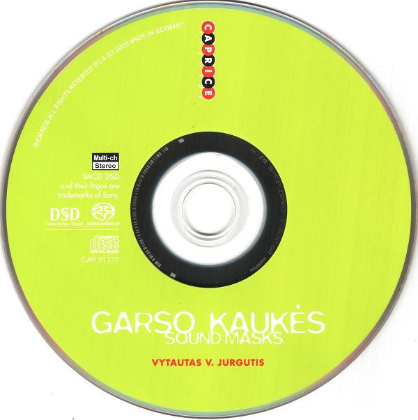 Vytautas V. Jurgutis : Sound Masks / Garso Kaukės (SACD, Hybrid, Multichannel, Album)