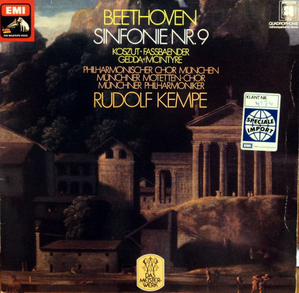 Ludwig van Beethoven – Urszula Koszut · Brigitte Fassbaender · Nicolai Gedda · Donald McIntyre - Philharmonischer Chor München · Münchner Motettenchor · Münchner Philharmoniker - Rudolf Kempe : Sinfonie Nr. 9 (LP, Quad, RE + LP, S/Sided, Quad, RE)