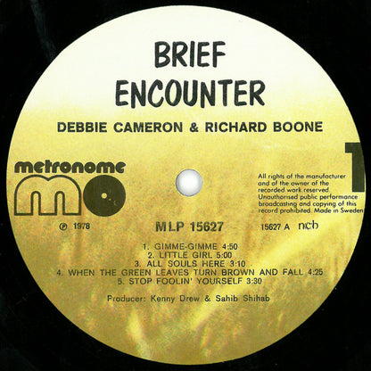 Debbie Cameron & Richard Boone : Brief Encounter (LP)