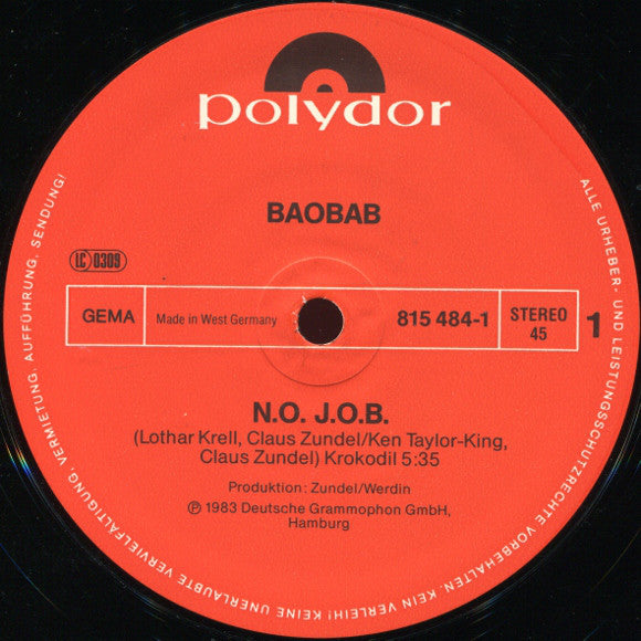 Baobab : N.O. J.O.B. (12", Maxi)